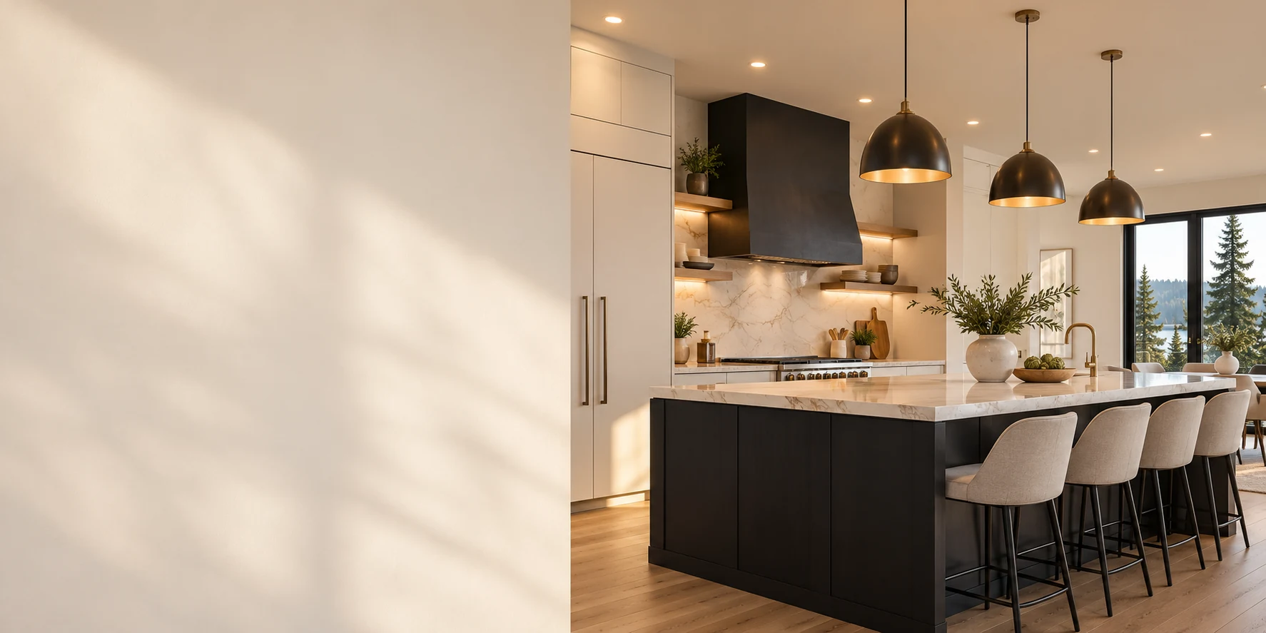 Illustrative residential electrical service scene for projects